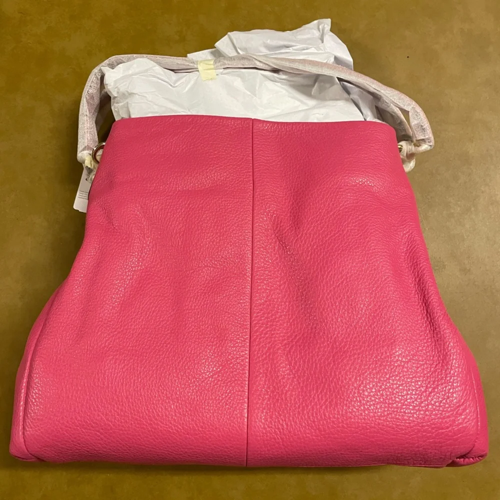 Coach Phoebe Leather Shoulder bag- pink Dahlia with goldtone NWT 🎉Host Pick x4!🎉 - Picture 5 of 9